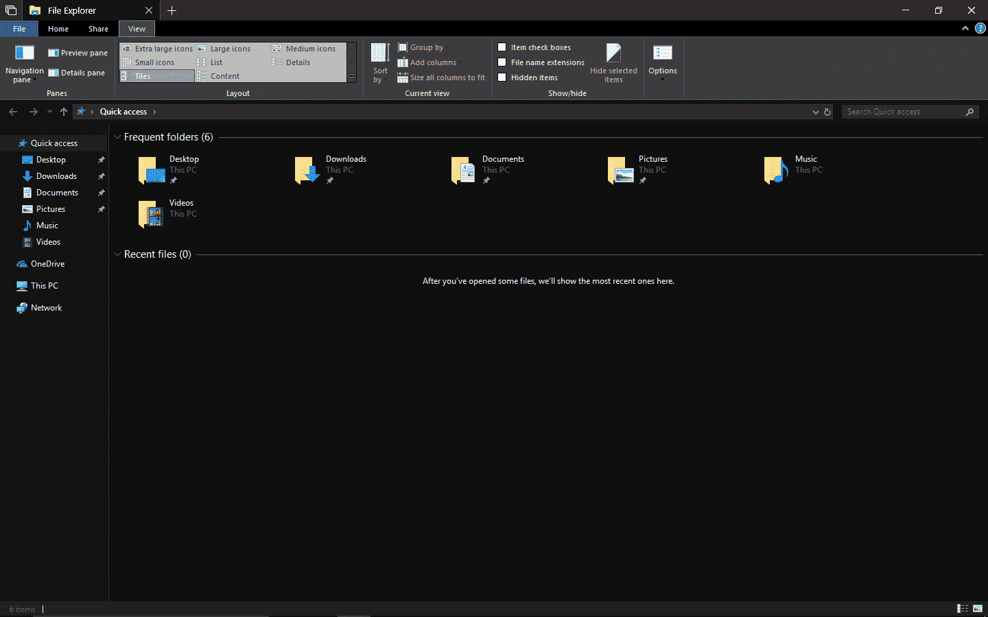 Concept imagines a refined File Explorer in Windows 10 with dark gray theme ba28c750-6c8c-4abf-98d8-17449977f83d?upload=true.png
