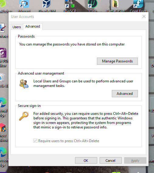 Why I cannot use this "Turn off Ctrl+Alt+Del" From Netplwiz even though I'm in Windows 11 Pro? ba2f9898-f7e8-4015-9381-dbcd40c9a651?upload=true.png