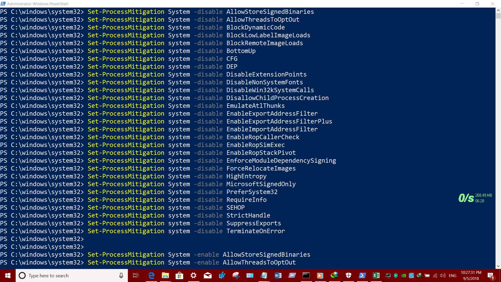 WINDOWS  DEFENDER  EXPLOIT PROTECTION  POWERSHELL SCRIPTS TO  ENABLE OR DISABLE  PROCESS... ba3dcdcc-0978-4542-85ea-543bbee5c1bc?upload=true.jpg