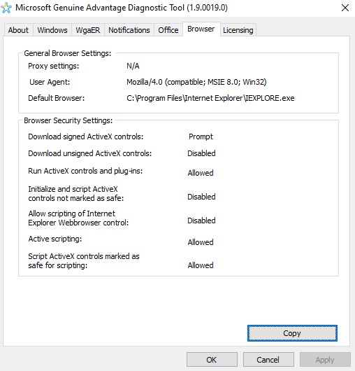 Ms GAD says Windows Validation Status "Genuine WGA unsupported OS" ba5078db-c0a5-476d-acf6-624f80d03242?upload=true.jpg