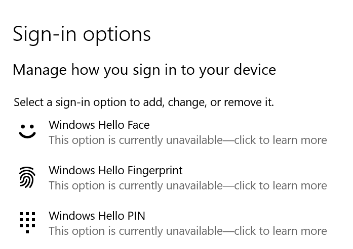 My password options fingerprint, PIN, Passcode, Face ID are all showing unavailable. I have... ba57e27e-1953-4066-85d7-8ee700e66db7?upload=true.png