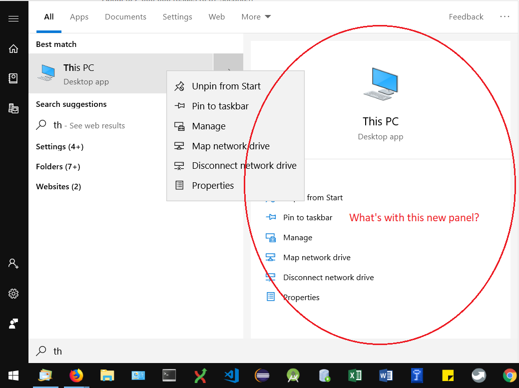 How do I get rid of the new search context panel in the Start menu? ba62894b-3189-4973-a279-47b001cbcd1b?upload=true.png