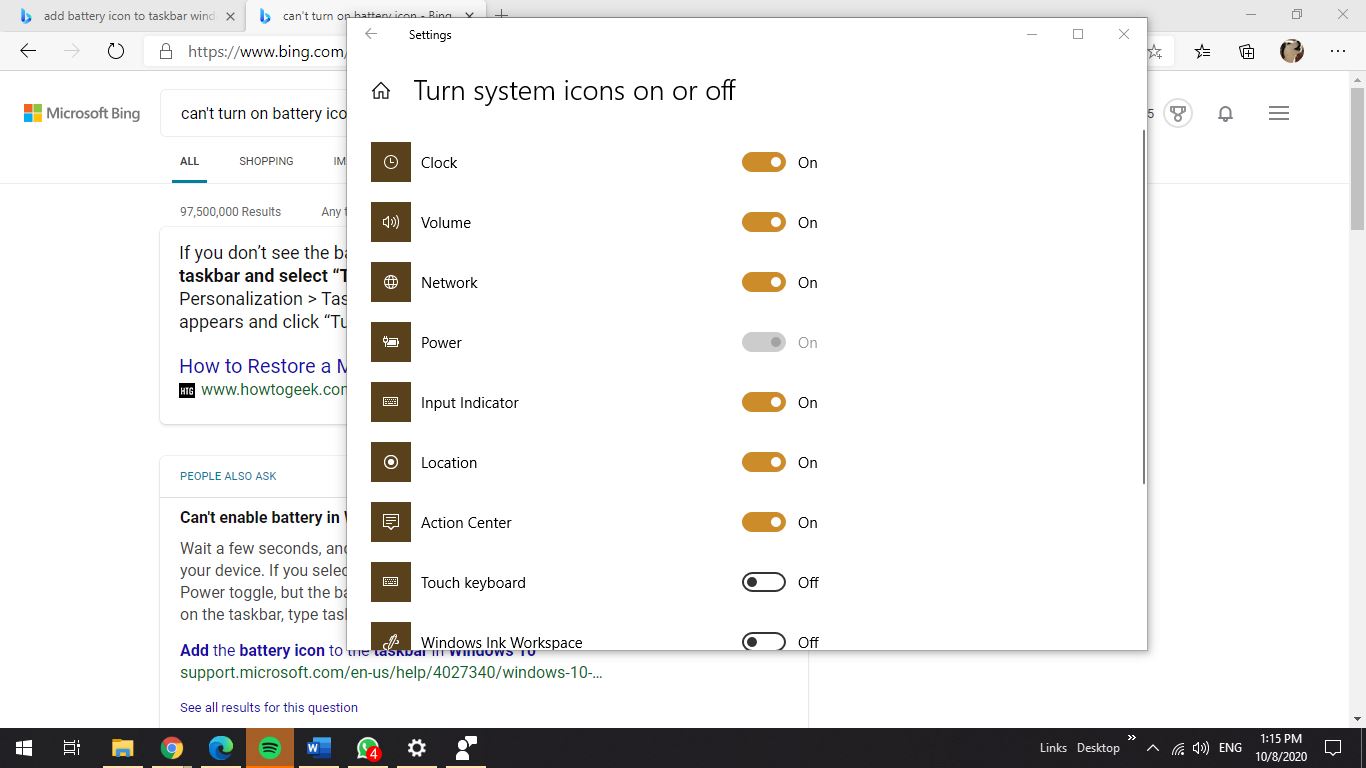 The battery icon on the taskbar is gone ba6b5d17-4564-44d3-b6a8-e50c4a4d67fb?upload=true.jpg