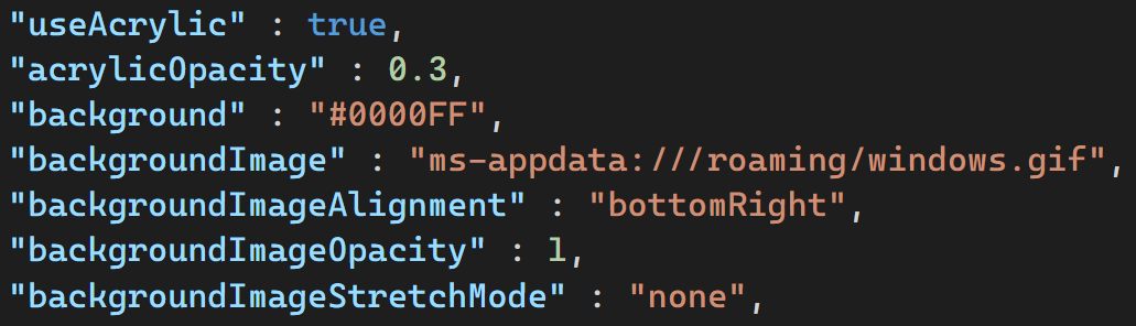 Windows Terminal Preview v0.3 has been published to Microsoft Store background-offset-code.png