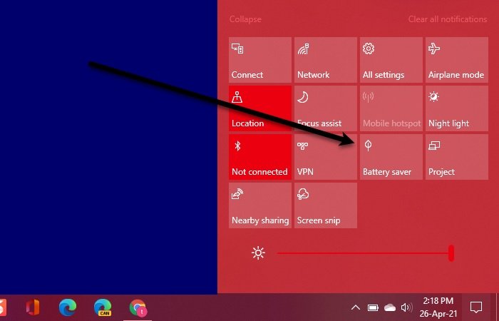 How to Enable or Disable Battery Saver In Windows 10 battery-saver-action-center.jpg