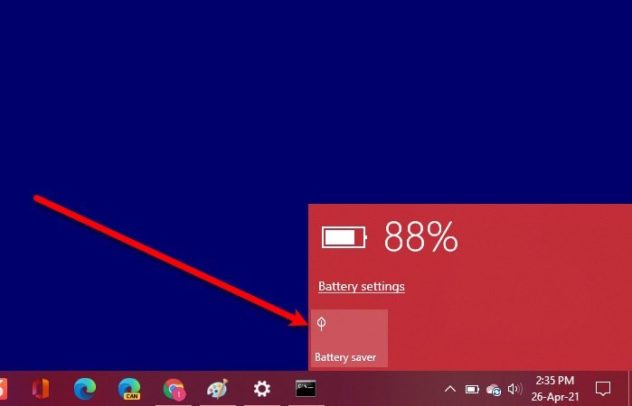 How to Enable or Disable Battery Saver In Windows 10 Battery-Saver-Taskbar.jpg