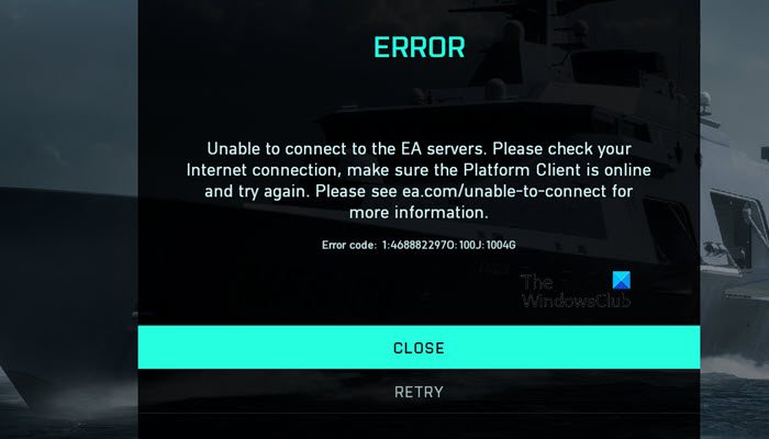 Fix Error 4688822970, Make sure the Platform Client is online on Battlefield 2042 Battlefield-error.jpg