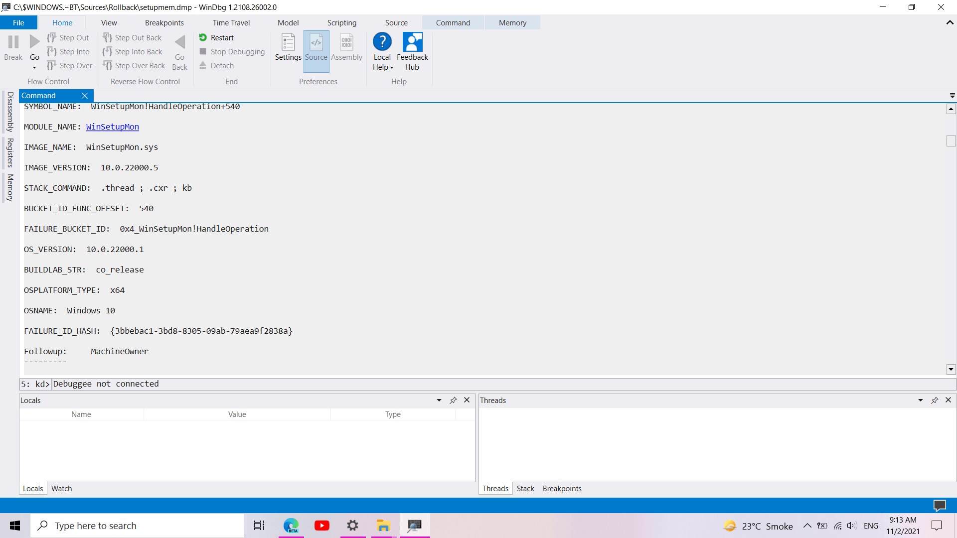 Windows 11 Upgrade from Windows 10 Keeps failing with BSOD invalid-data-access-trap error bb12d510-7dc3-4f26-8054-a675bd7dba8e?upload=true.png
