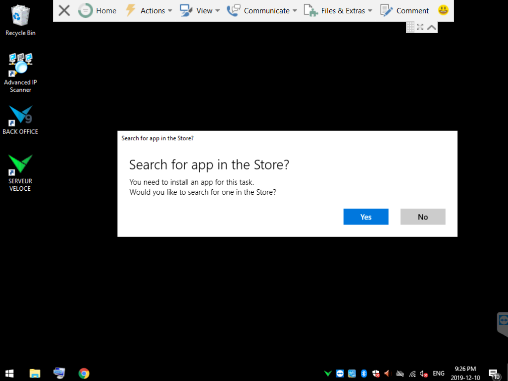 "Search for app in The Store?" always appearing when trying to execute my Restaurant... bb1ccbba-ac3c-4c4c-bfeb-520d8e77e50c?upload=true.png