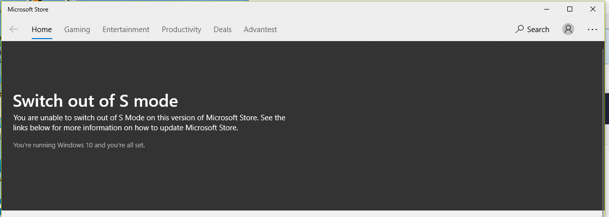 Unable to turn off Windows S Mode bb64932b-afcf-446d-a6ea-c95f28f82dab?upload=true.png