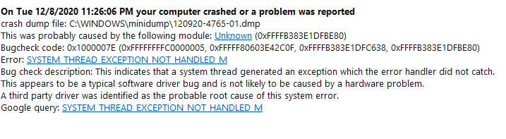 My computer keeps BSOD, can't go like 3 minutes of use before crashing. bb73f9ab-6ab6-42c9-90bb-1748407b9155?upload=true.png