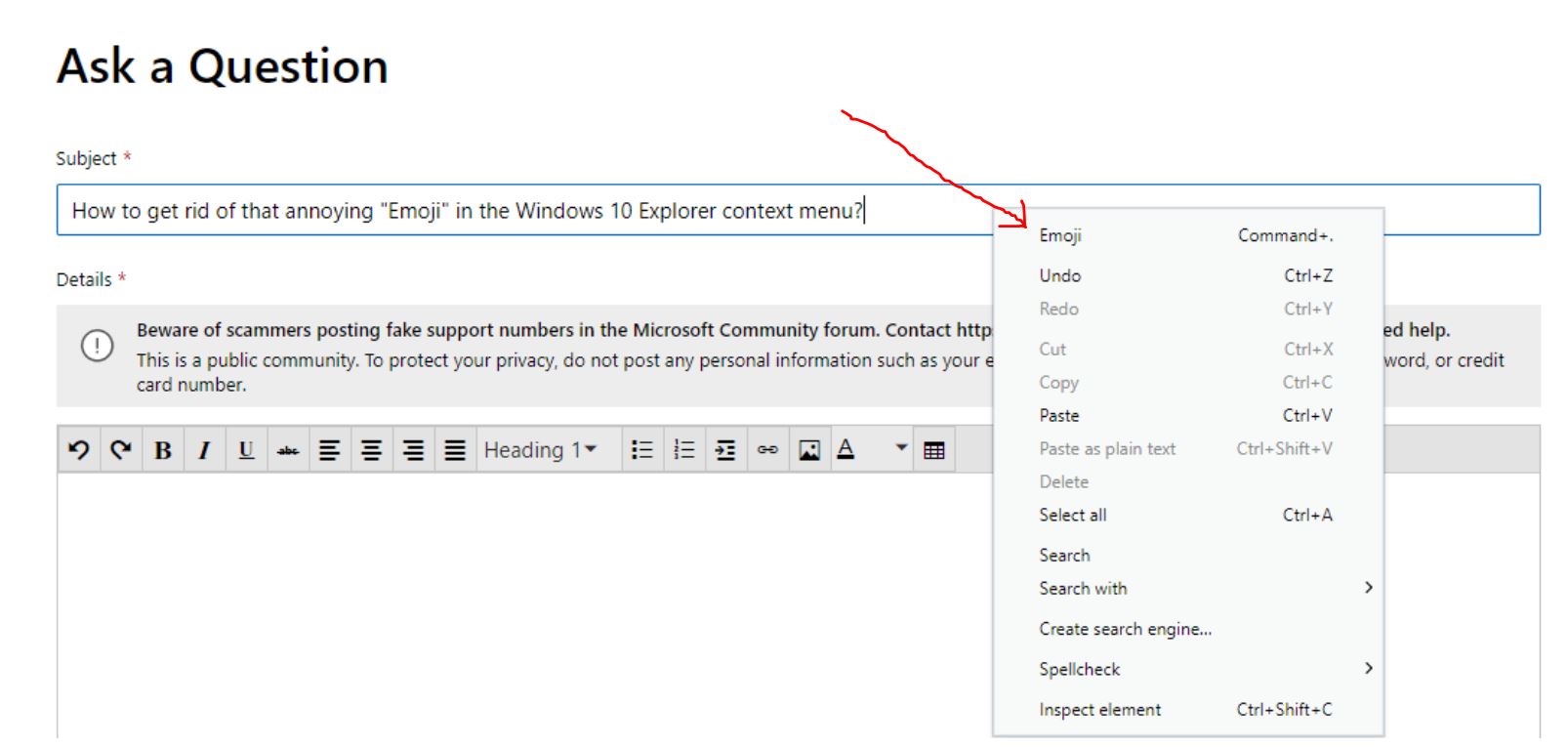 How to get rid of that annoying "Emoji" in the Windows 10 Explorer context menu? bbba06ae-9367-4858-8c90-7125d7eb64b7?upload=true.jpg