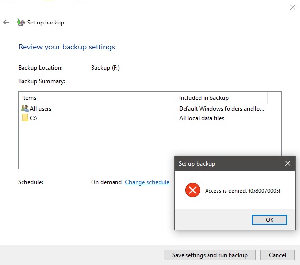 Back-up and Restore Windows 7 not working - error code 0x80070005 bbe8f802-dc62-4239-a0a9-c0bd5daa16fe?upload=true.jpg