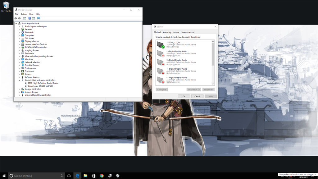Toshiba Television connected to Windows 10 shows video, but no audio bc3976b3-a5d5-4341-b9e2-c3410c6438c2.png
