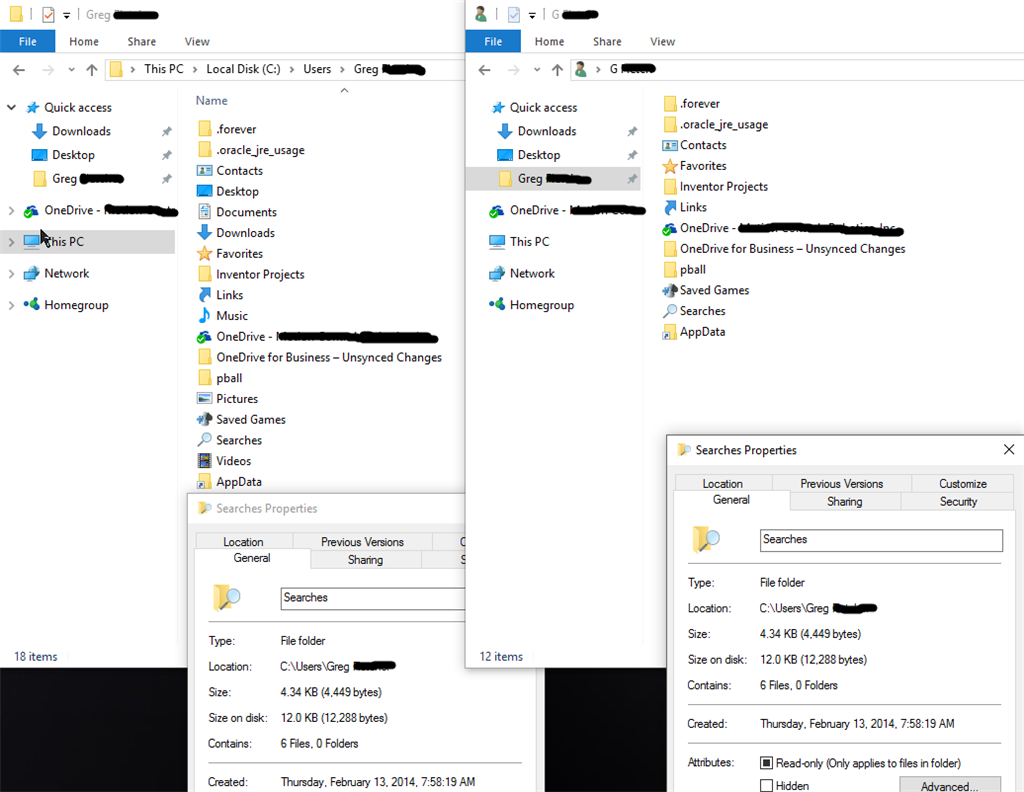 Folder showing different number of items for different users. bc4caf9e-eb76-4452-8d38-a93292ddebb3.png