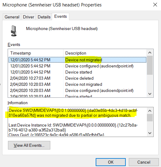 Device driver in Windows 10 Feature Update 1909 breaks USB headset microphone bc5d5cd6-8edd-4a86-a6ff-f639af6f5a1a?upload=true.png