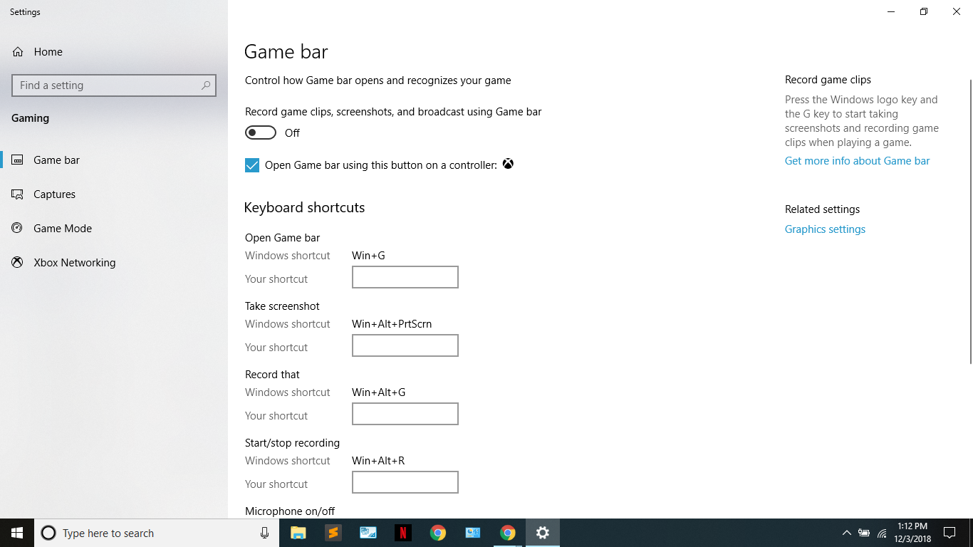 "Record game clips, screenshots, and broadcast using Game Bar" will not stay on. bc9e59f8-69f2-49a8-b9a5-e40d391192ce?upload=true.png