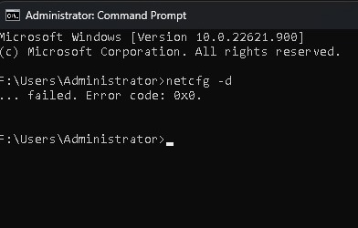 Win 11 - Netcfg doesn't work Error code: 0x0 bcbb1ac7-a147-4fb7-9ffc-7458c91eea7d?upload=true.jpg