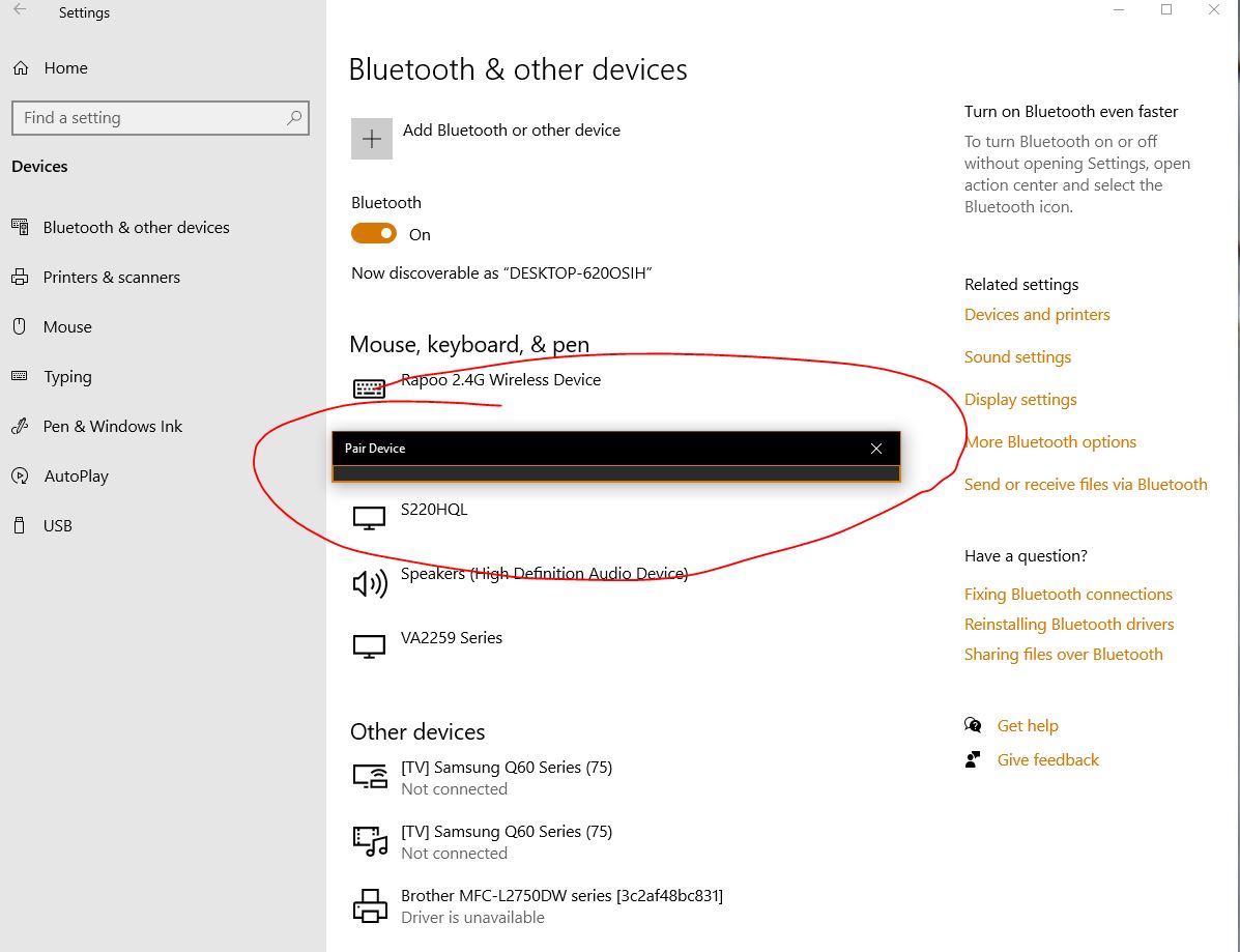 Bluetooth Pair a Device Pop-up Control is not showing up completely and unable to expand or... bcfb3eb4-7bb5-4105-a93d-d6e7bfc44db9?upload=true.jpg