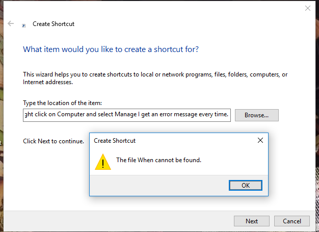 I cannot right click on Computer|Manage bd9ddd9f-a100-4ea5-bb39-d209b3b0123e?upload=true.png