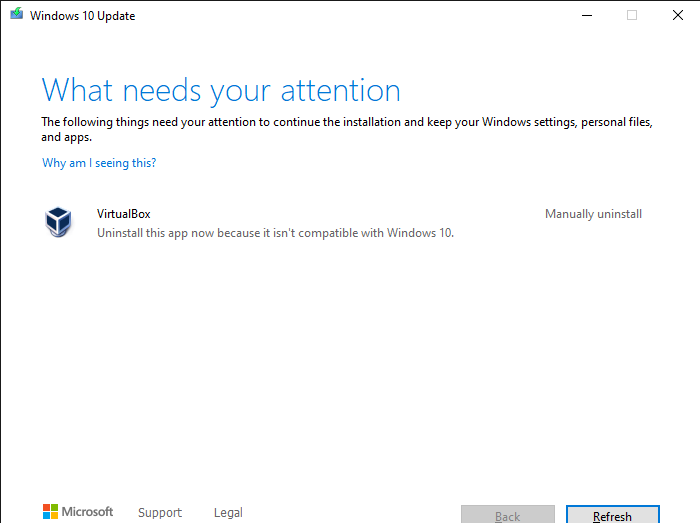 My 20H2 update is stuck at pending since I can't find what is VirtualBox bdeaa2d9-aa06-4e8b-aaa3-7dda62dc1938?upload=true.png