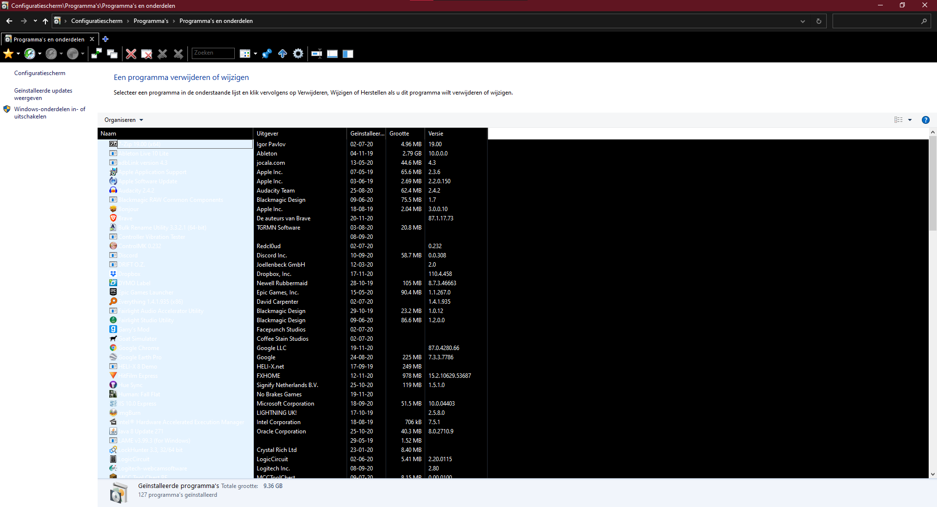 Control panel remove programs in dark mode unreadable be0dd4fd-0d55-423b-9e3e-39a7dceb06c2?upload=true.png