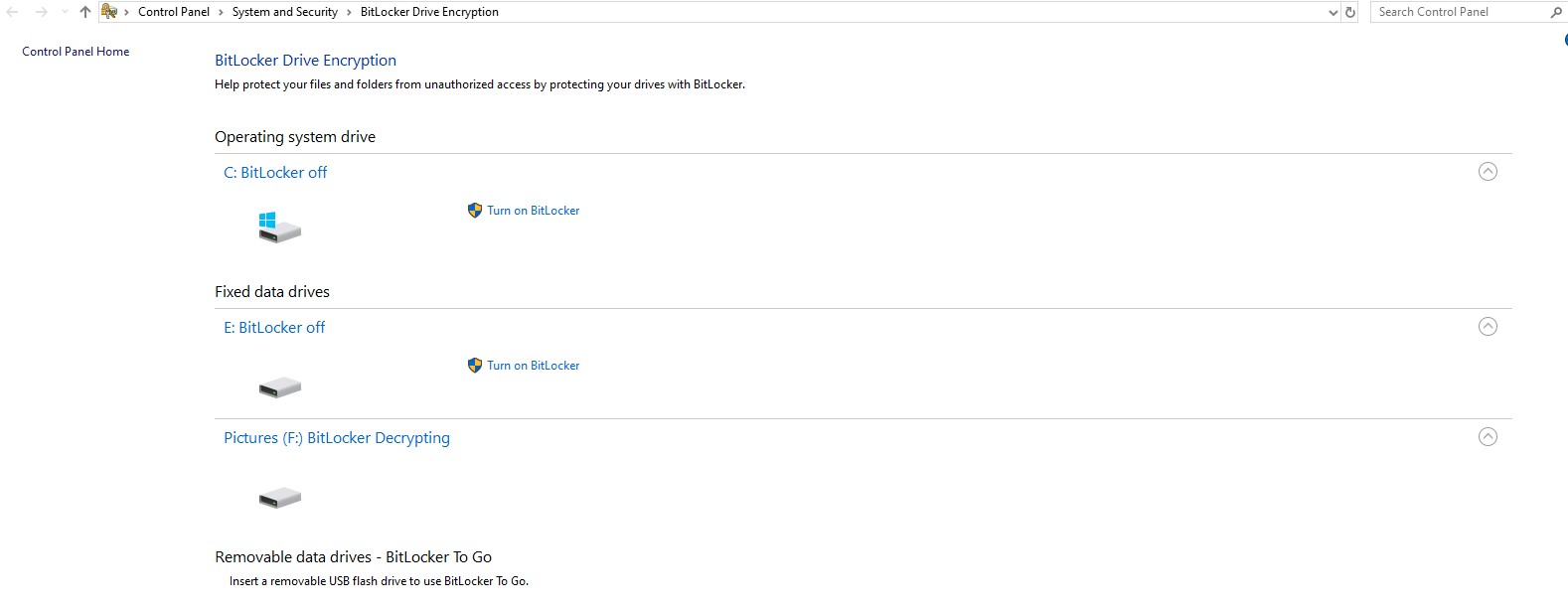 Bitlocker Decryption paused and does not resume. be256a44-2ec7-4e28-8499-2e9a74a103eb?upload=true.jpg
