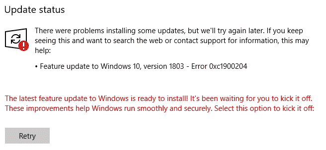 Tried multiple times, unable to install update windows 10. Error 0xc1900204 be4b2c84-012d-4a0b-9c2d-5b4ddb28d862?upload=true.png
