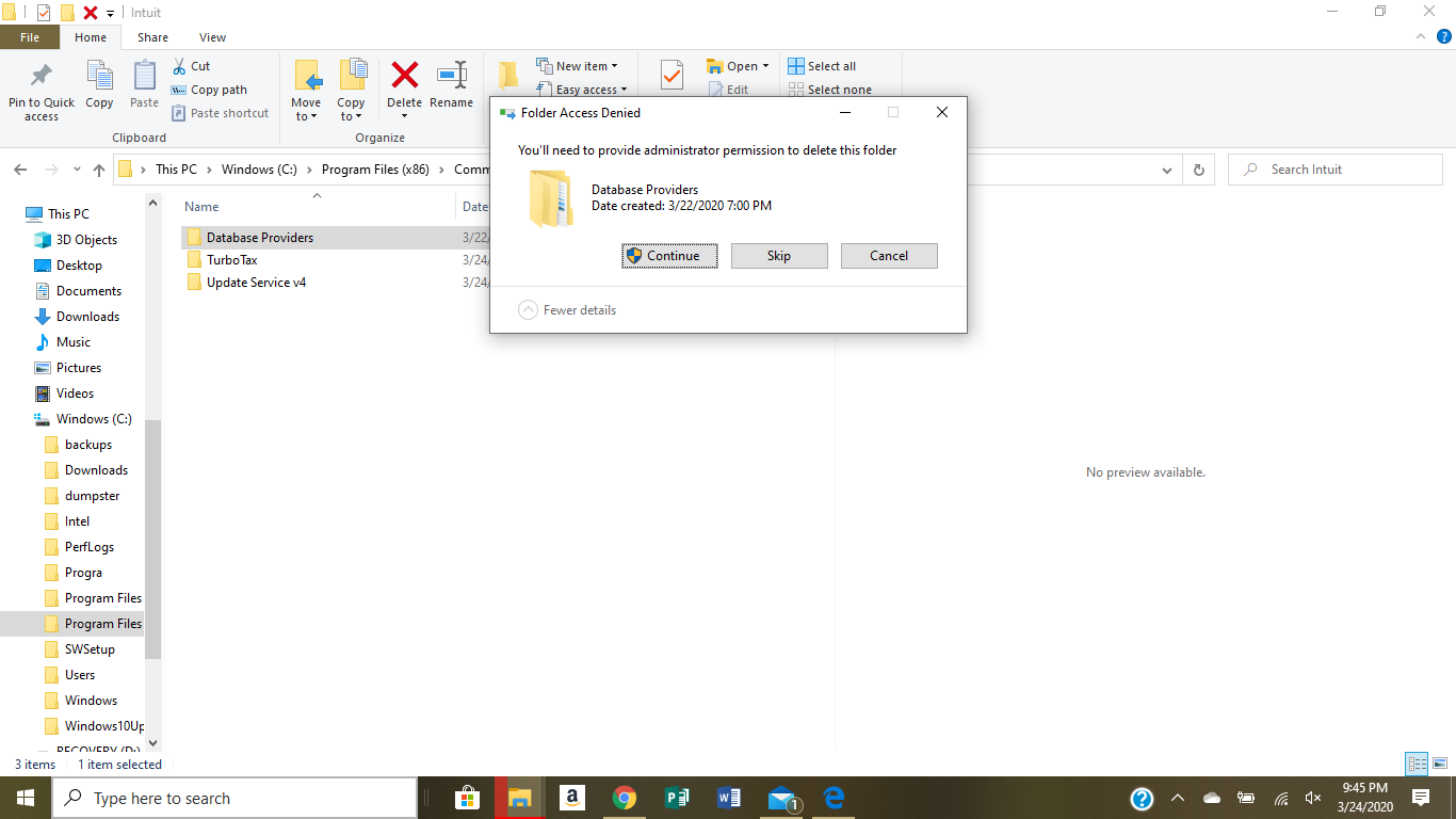I get this dialogue box when I try to delete these file folders. be5ba6a0-dab5-4cb2-9c93-7aef5f9220b6?upload=true.png