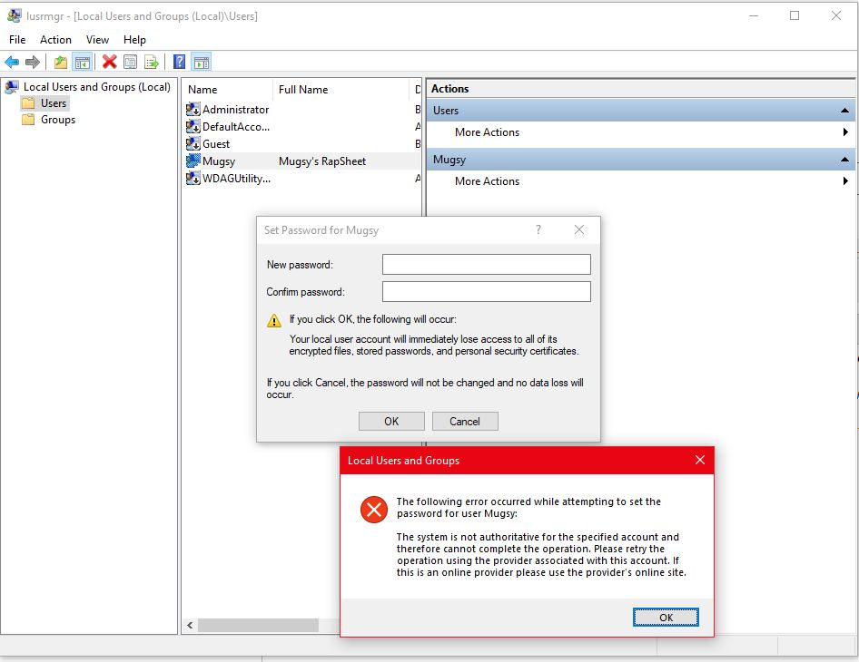 SFC changed my User password to my Outlook password. How do I change it back? be7b2960-834e-45c0-a7ce-85536792faaf?upload=true.jpg