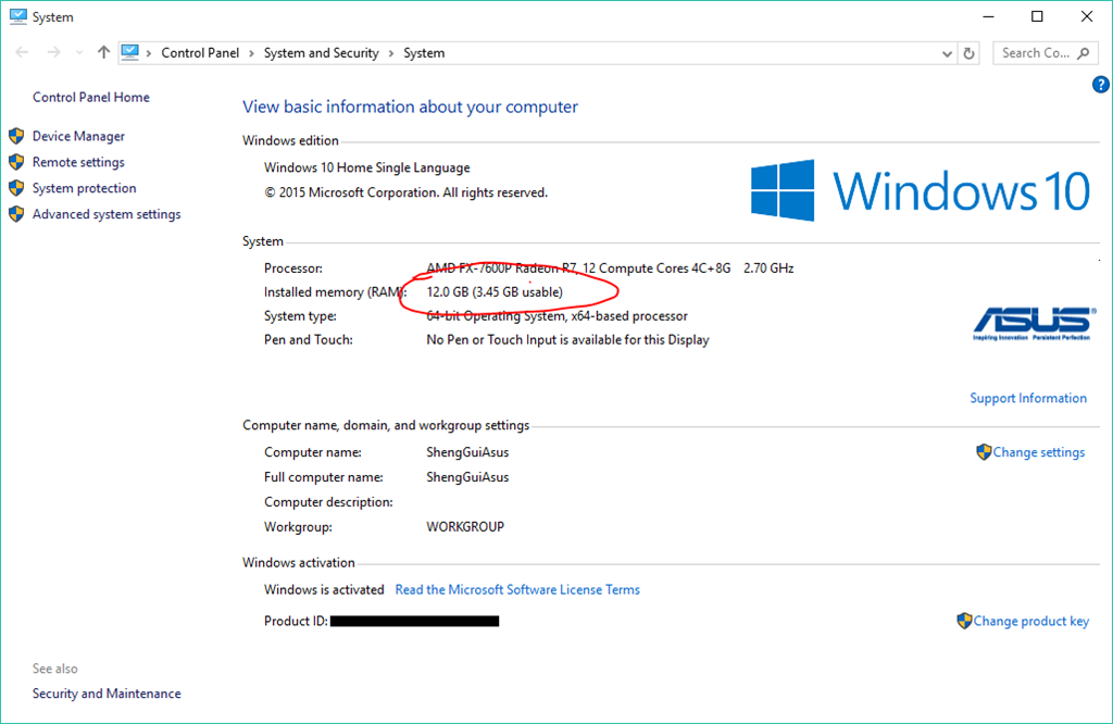 12gb ram but only 2.96gb is usable be824d2c-1b70-4a0b-a6a9-8def7a9f5374.png