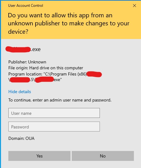 User Access Control Prompts user credentials each time. becc4618-8d00-48e5-934a-89e7451ab808?upload=true.jpg