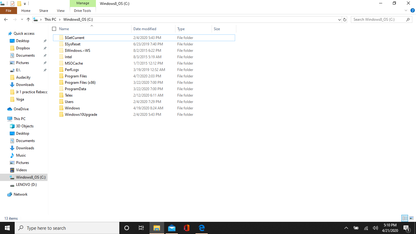 thogh my updaater shows windows 10 myC drive shows windows 8 bed96ae5-e01f-4ade-aca9-c113a5bab7dc?upload=true.png