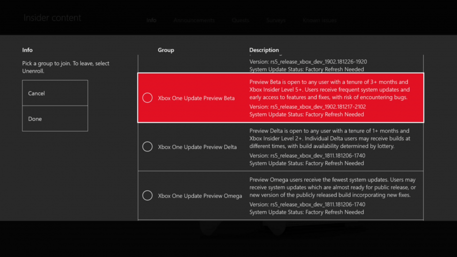 Xbox One Preview Beta ring 1910 System Update 190827-1945 - August 30 Beta-Ring-1-hero-hero-hero.png