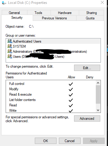 "Windows cannot access the specified device, path or file. You may not have the appropriate... bf555ebb-9d00-416f-82cd-d8c3c9c86036?upload=true.png