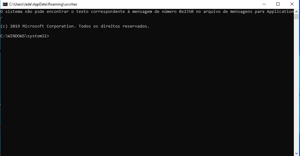 O sistema não pode encontrar o texto correspondente à mensagem de número 0x2350 no arquivo... bf65c902-9fa1-4ec6-9d3b-bbf06ed5d8b6?upload=true.png