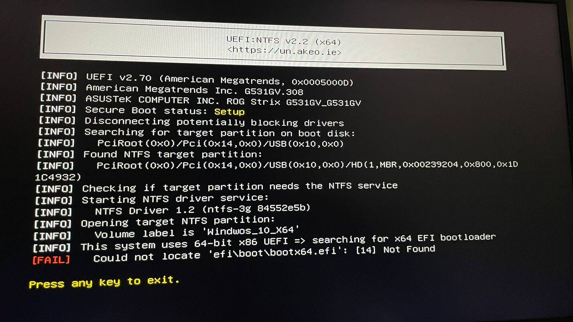UEFI Can't locate /efi/boot/BootX64.efi bfbd1180-f50f-4d8c-810d-2ccc907f24d9?upload=true.jpg