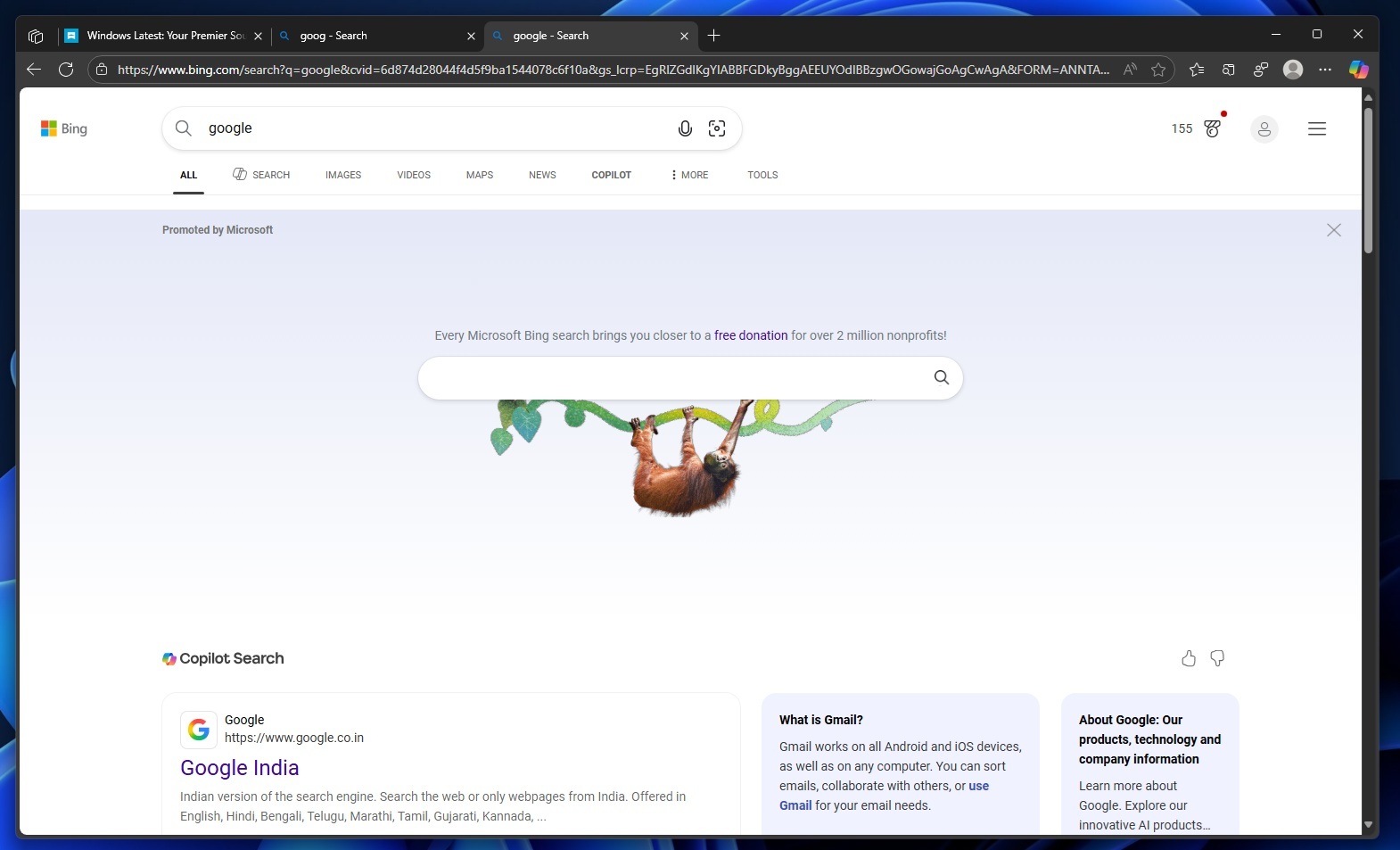 Google pop-up calls Windows 10 risky, says get a Chromebook ahead of Win10 EOL Bing-ad-for-Google.jpg