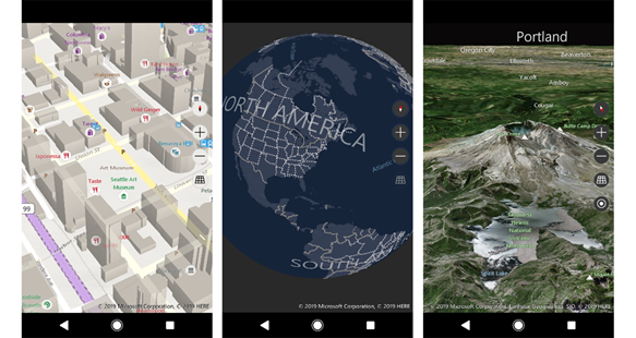 Mixed Reality Map Control, iOS & Android Controls preview & MIO API BingMapsNativeControl_Screenshots.png