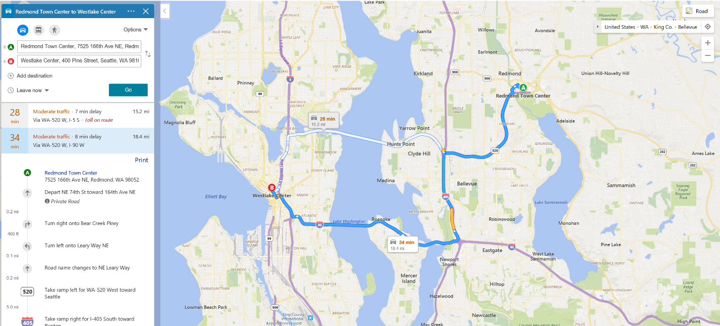 Bing Maps gets Real Time Updates, Trip Frequency, and Alternate Routes BingMapsTrafficColoringScreenshot2.png