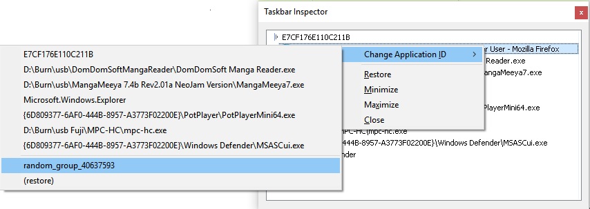 How do I separate tabs in the Taskbar BKZV2.jpg