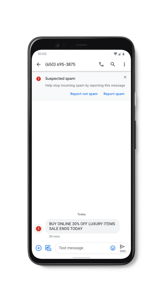 The "Your Phone" app on Windows shows SMS messages which are in the “Spam & blocked” folder... blogpost-spam.max-1000x1000.png