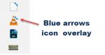 What are these 2 small blue arrow overlays which appear on desktop icons? blue-arrows-on-desktop-icons-150x79.jpg