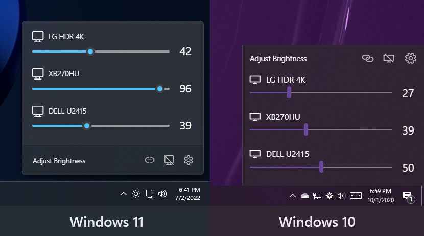 Twinkle Tray: control brightness of multiple monitors on Windows brightness-controls-windows.jpg