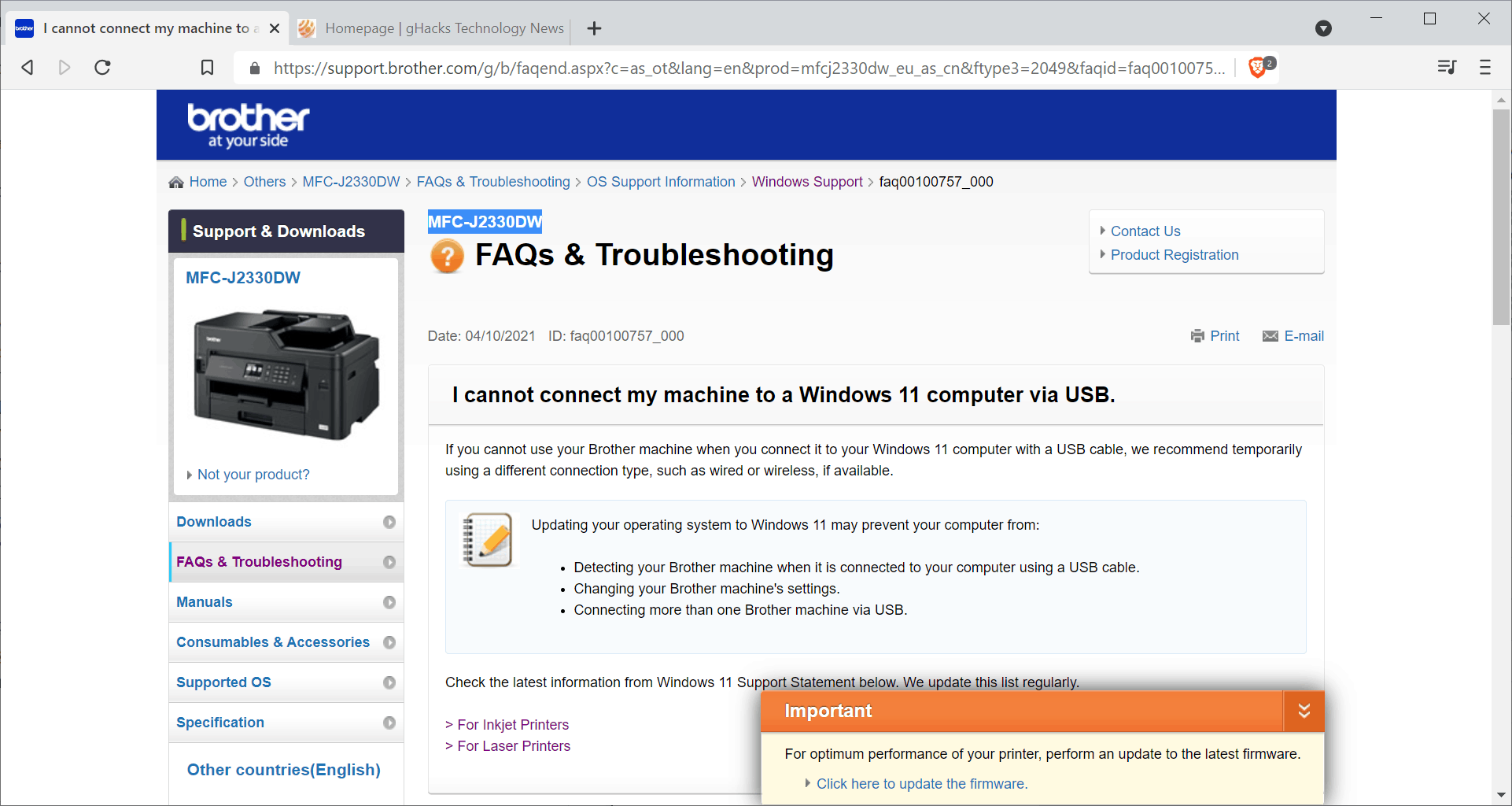 Brother confirms Windows 11 printer issues brother-printer-connection-issue-windows-11.png