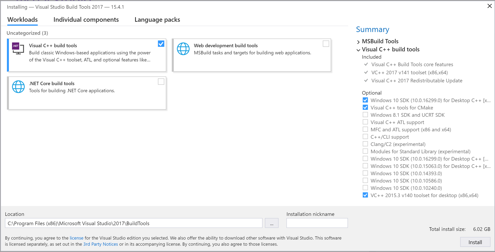 Visual Studio failes to recognize DXSDK_DIR macro and error: S1023 when installing MSVC++ 2010 buildtools1102.png