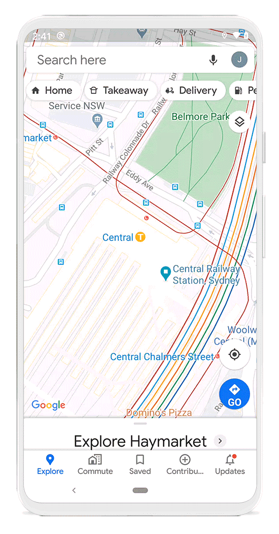 New Google Maps features for Android and iOS to help get around safely busyness-10.43.gif