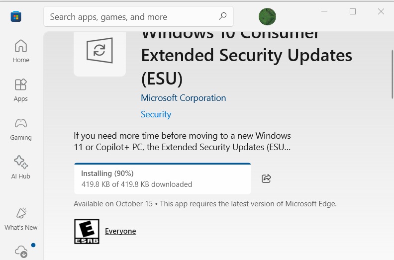 Microsoft publishes Windows 10  ESU (Extended security updates) in the Store buy-windows-10-esu-free-trial-status-bar.jpg