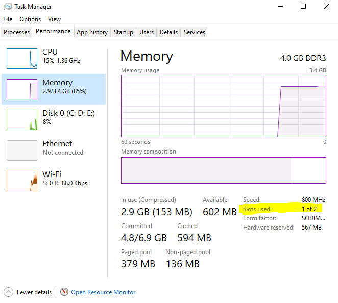 Task manager say 1 out of 2 slots in RAM. c00f11de-e424-4e00-87ca-c631c8fab099.png