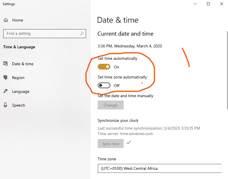 My system clock, date and time keeps lagging behind even after I update it automatically.... c013731d-fb76-409f-8247-398f8c8757e1?upload=true.jpg